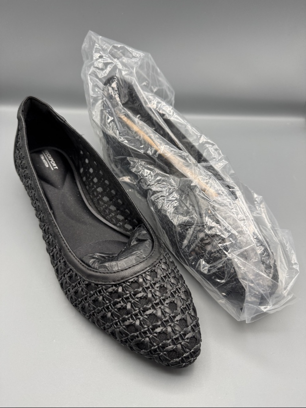 Rockport Women's Black Woven Ballet Flats